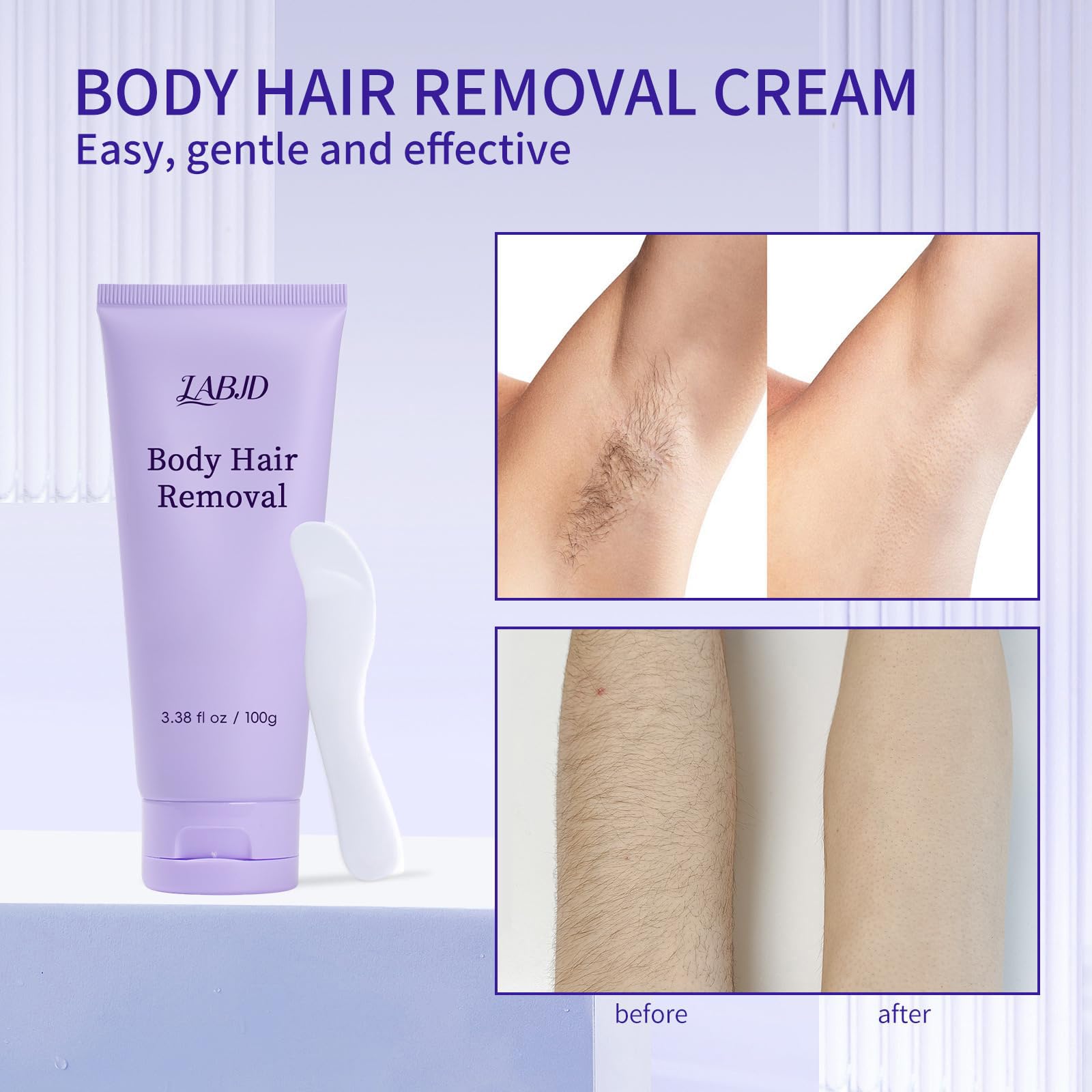Gentle Hair Removal Cream - Pain-Free & 2-in-1 -4