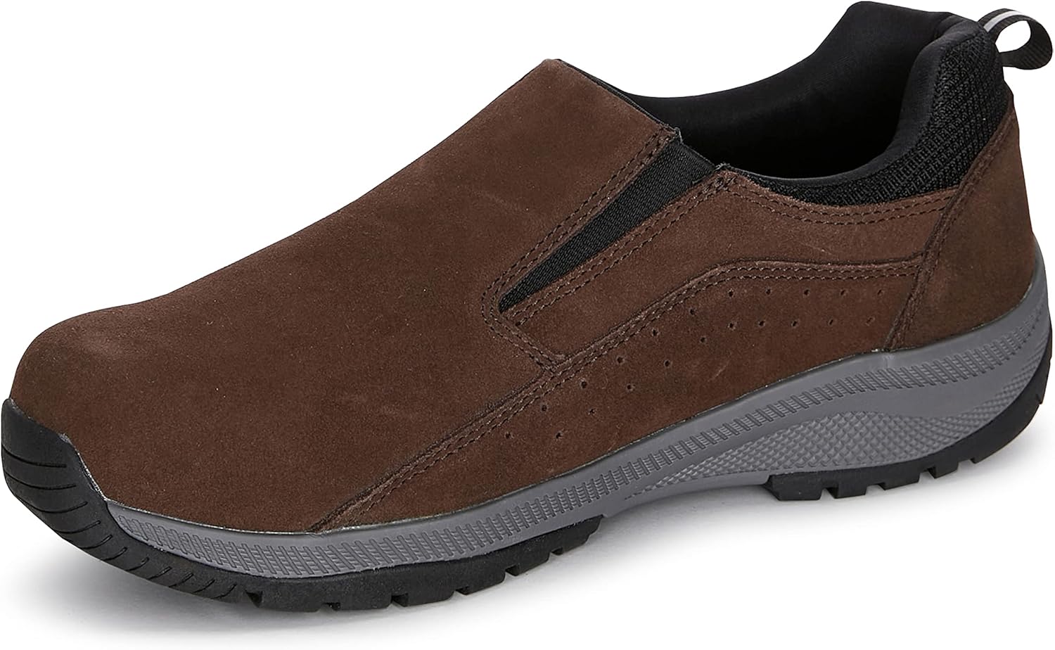 Nevados Men's Butte Hiking Shoes Laceless Suede Water Resistant Boots for Walking, Hiking, Work - Slip Resistant Shoes for Men, Durable, Long-Lasting