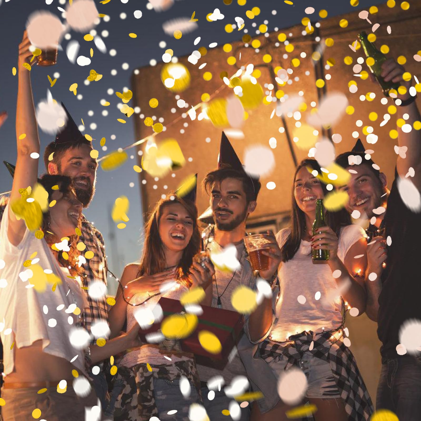 Canon à Confettis En Forme De Papillons Blancs - 60 Cm - Jour De Fête - Confettis - Décoration De Salle Du Nouvel An