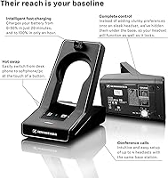 Vista 4 de Sennheiser SD PRO1 ML - Auriculares inalámbricos para PC y teléfono de escritorio, MS Teams, Skype Empresarial, Lync, compatibles con aplicaciones