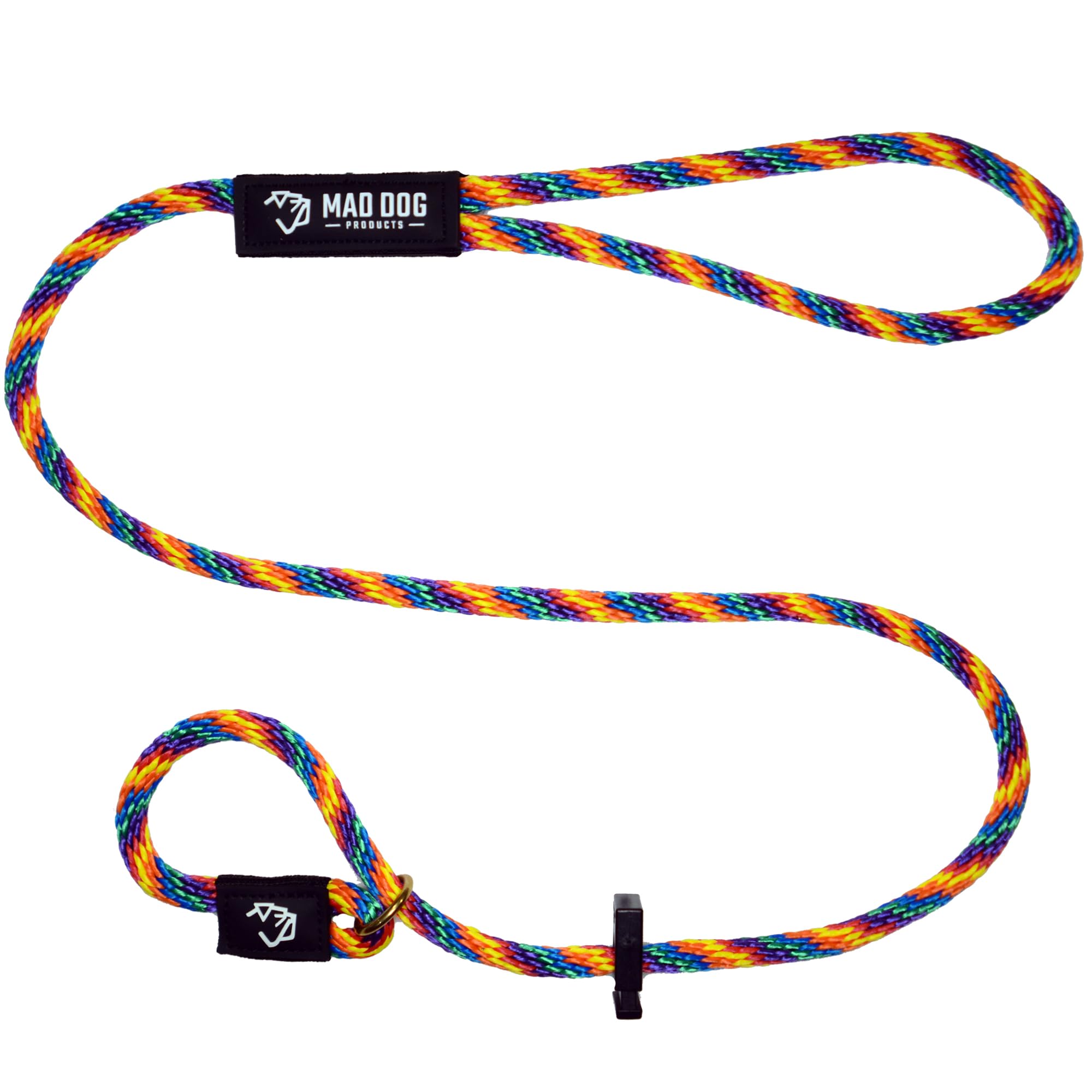 Mad Dog Products English Slip Dog Lead | 1/2 Inch x 8 Feet | Rainbow