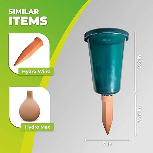 Miniatura 2 de BioGreen HYDRO CUP - Inserto para maceta de riego automático, 0.66 galones, picos de arcilla y taza, globos de riego de plantas con indicador de