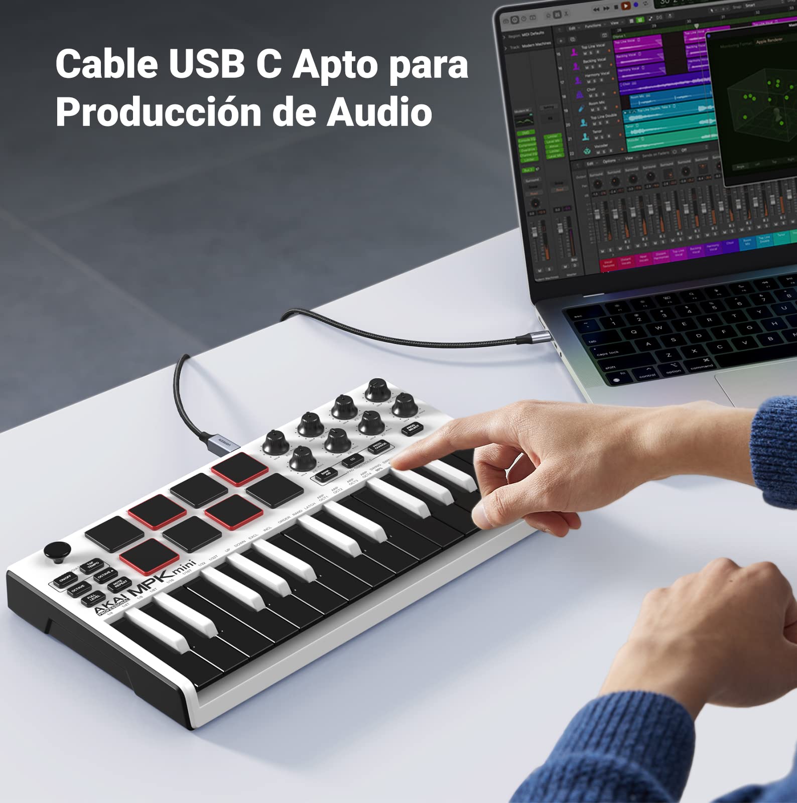UGREEN Cable de Impresora USB C a Tipo B 2.0 Compatible con MacBook Pro, iPad, ASUS, HP, Epson, Brother, Lexmark, Canon (1 Metro)