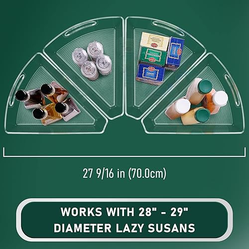 Miniatura 2 de Lazy Susan - Contenedores organizadores de gabinete para esquinas de 262832 pulgadas de diámetro, contenedor de almacenamiento de plástico para