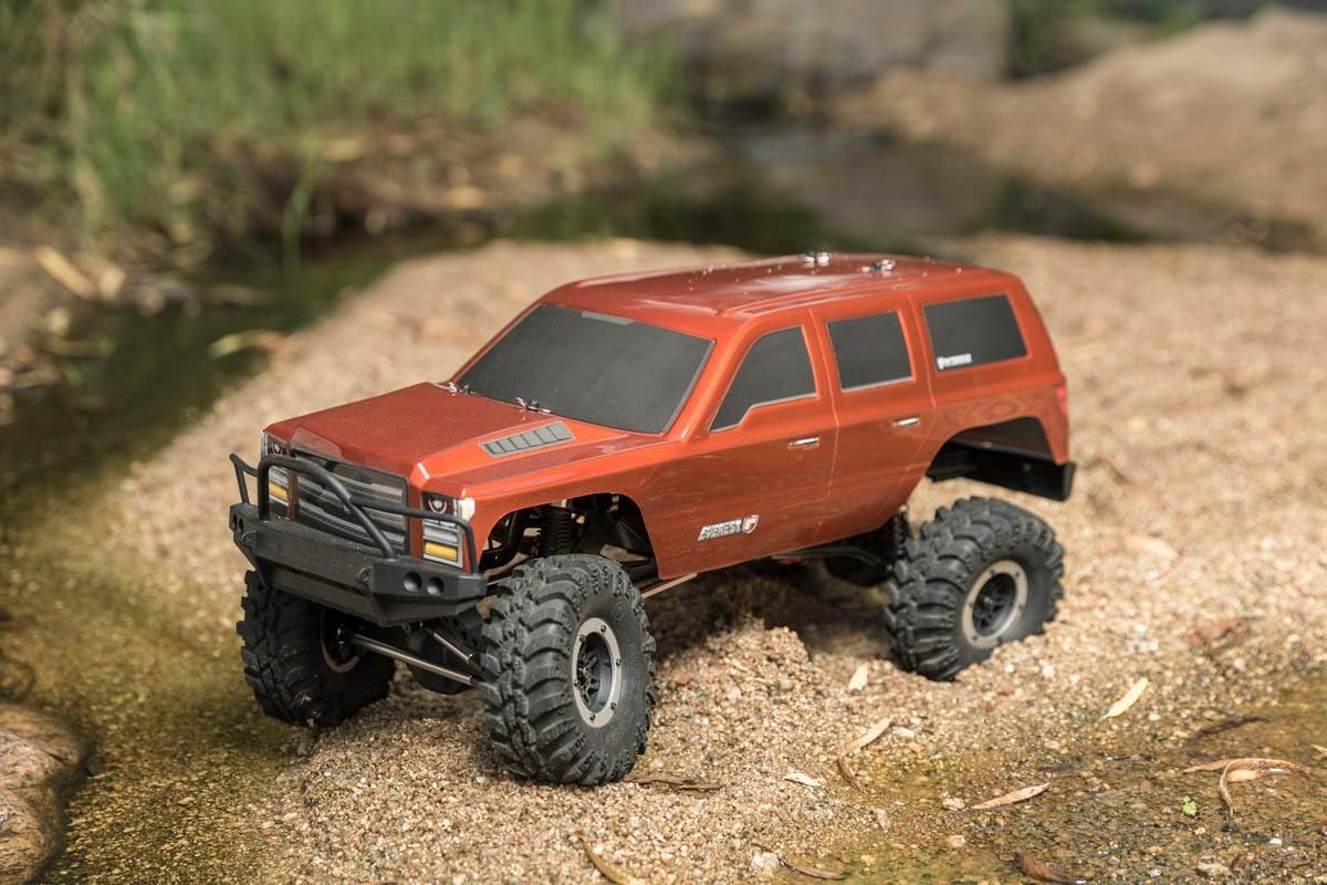 Redcat Racing Everest GEN7 Sport 1/10 Scale RC Rock Crawler 4x4 – 4WD RTR RC Truck with Steel Frame, Oil Shocks, Beadlock Wheels, Interco Tires, Waterproof ESC & Battery Included - Burnt Orange