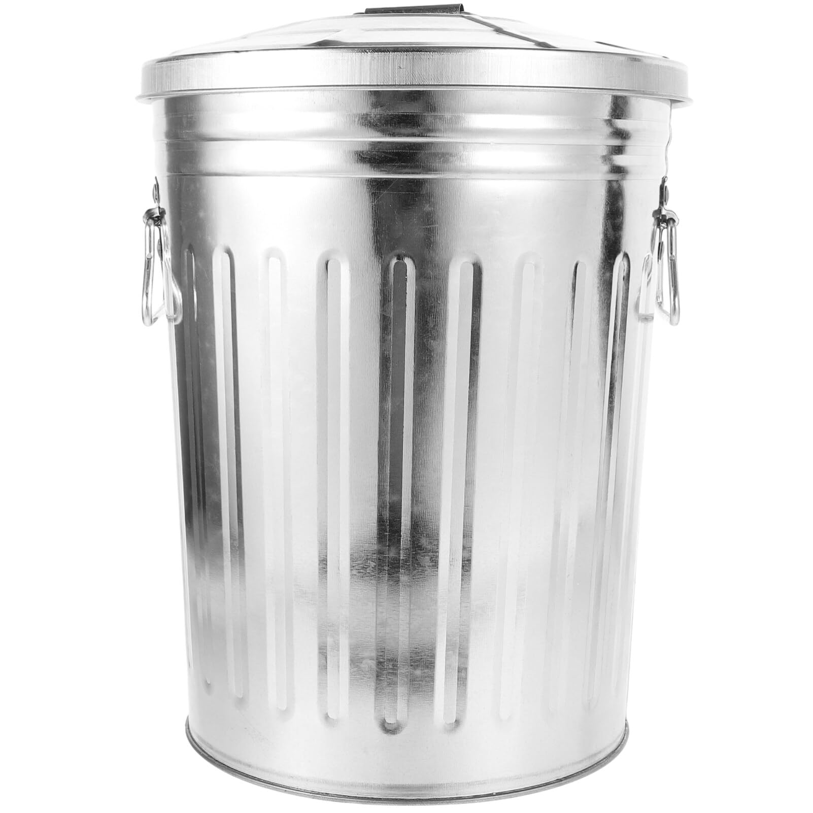 Amazon.com: Kichvoe Outdoor Metal Trash Can with Lid Round