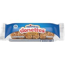 Hostess Donettes, Crunch Mini Donuts, 4 Oz. Sleeve 6 Mini Donuts