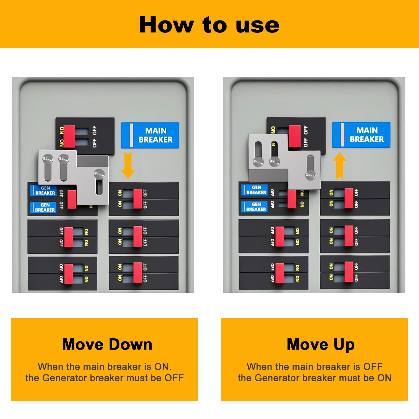 GEN-100 Generator Interlock Kit For GE 100 Amp Panel Main / Gen Breaker - View #9