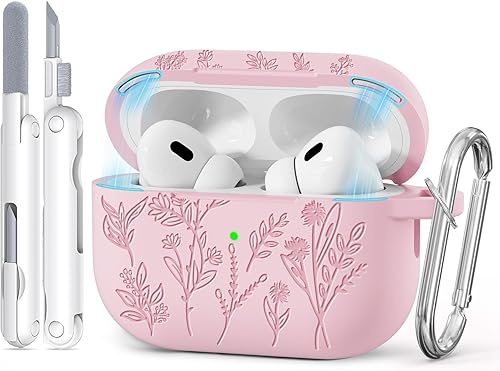 Miniatura 43 de Funda para Airpods Pro 3, Fundas con Grabado de Flores para Apple AirPods Pro de 3ª Generación 2025, Funda de Silicona Suave para Hombres y Mujeres