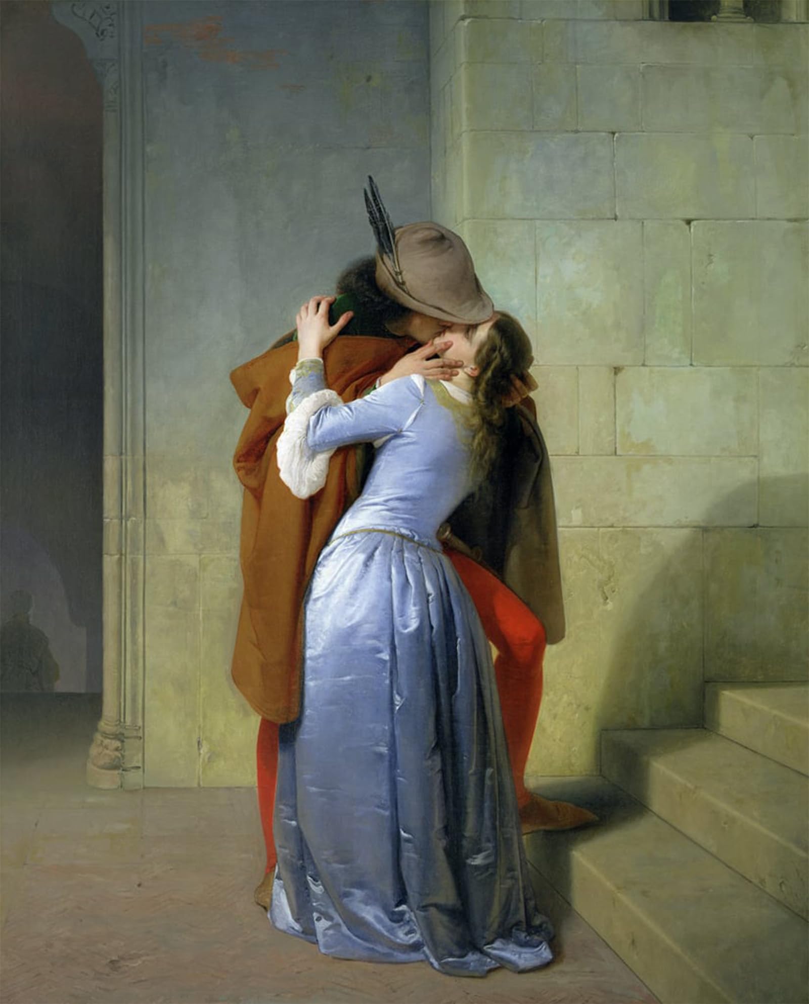 ARTXLXXBN Famous Painting Art Wall Decor Abstract Art Picture the Kiss by Francesco Hayez Animal Pictures for Home Decor 60x90cm