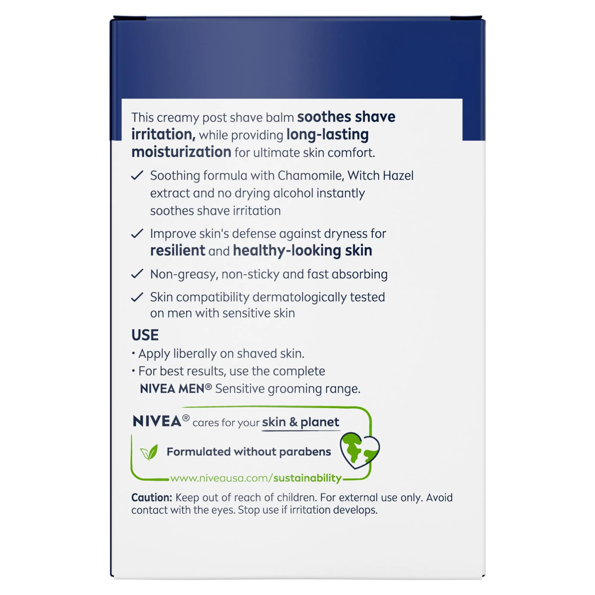 Nivea Men NIVEA FOR MEN Sensitive Beitrag Shave Balsam 3,30 Unzen (6er-Pack)
