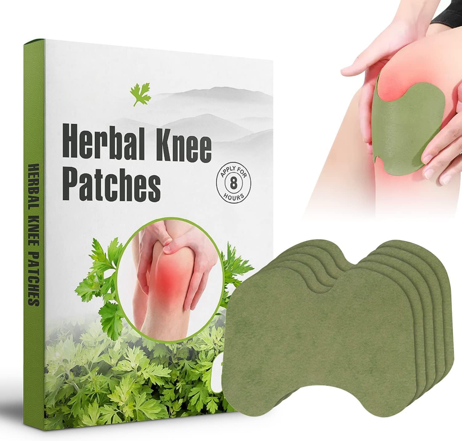 QERINKLE Pack of 20 Herbal Knee Pain Relief Patches Arthritis Inflammation Patch Sticker|Instant Relief from Pain|Joint Knee Pain Relief Products Natural Wormwood Extract Patch For Knees