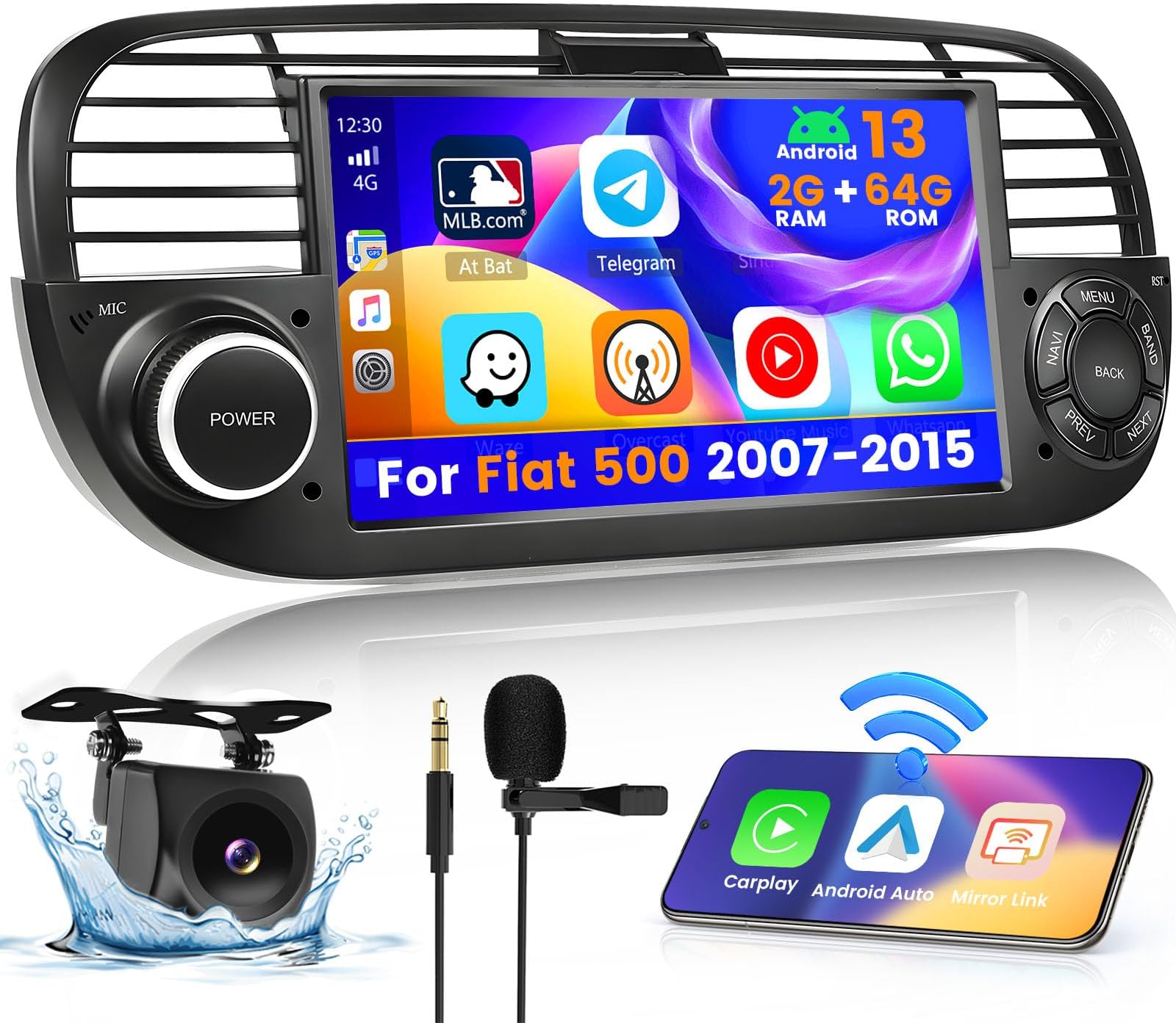 Hikity Autoradio 9 Pouces Android 13 Pour BMW Serie 3 E46 1998-2006 - Carplay Android Auto Sans Fil