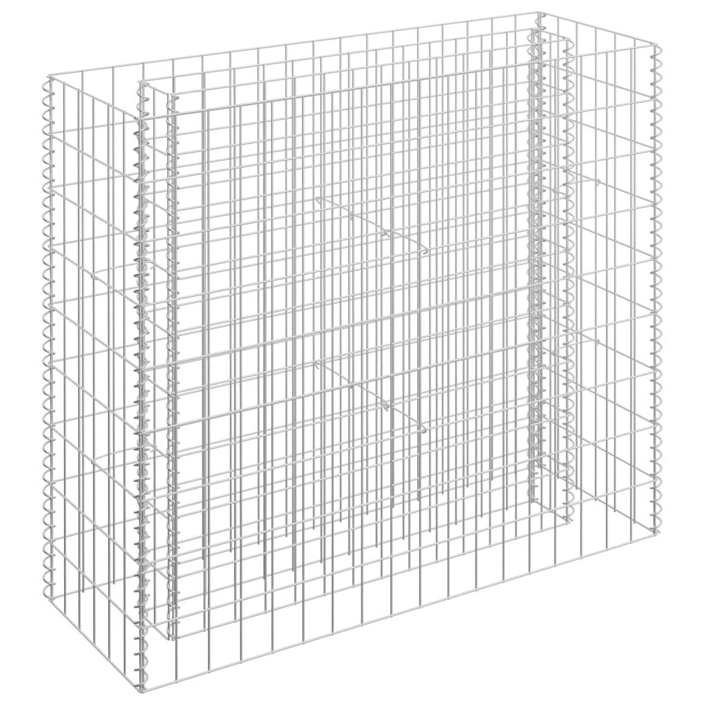 ARKEM Arriate de gaviones de Acero galvanizado 90x30x90 cm Macetas Exterior Grandes Macetero Alto