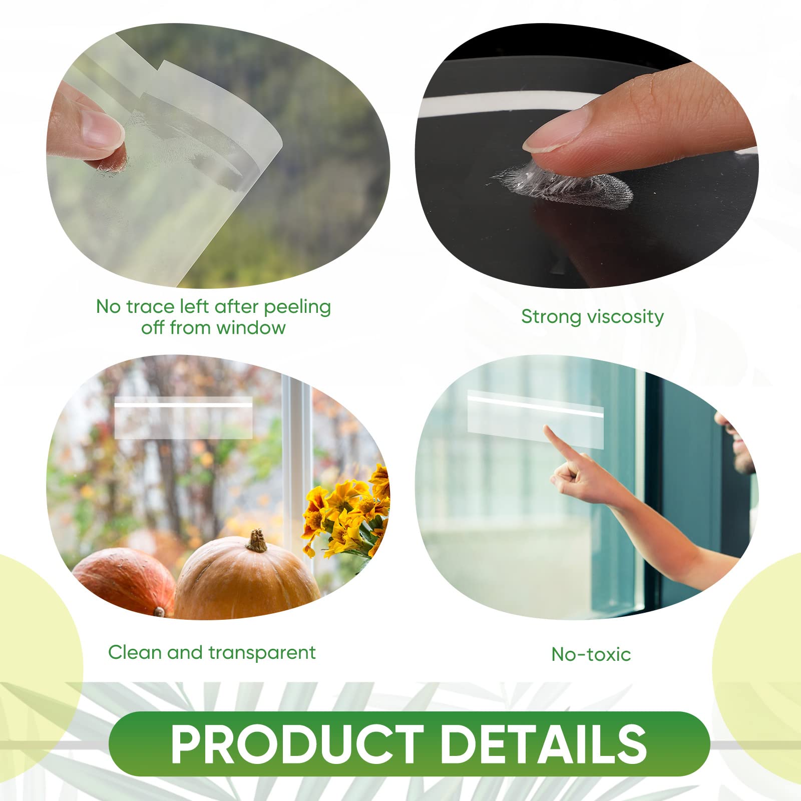 Garsum Window Fly Traps Indoor, Fly Paper Bug Sticky Strips, House Fly Killer Window Decal Non-Toxic,4 Pcs - Foto 10