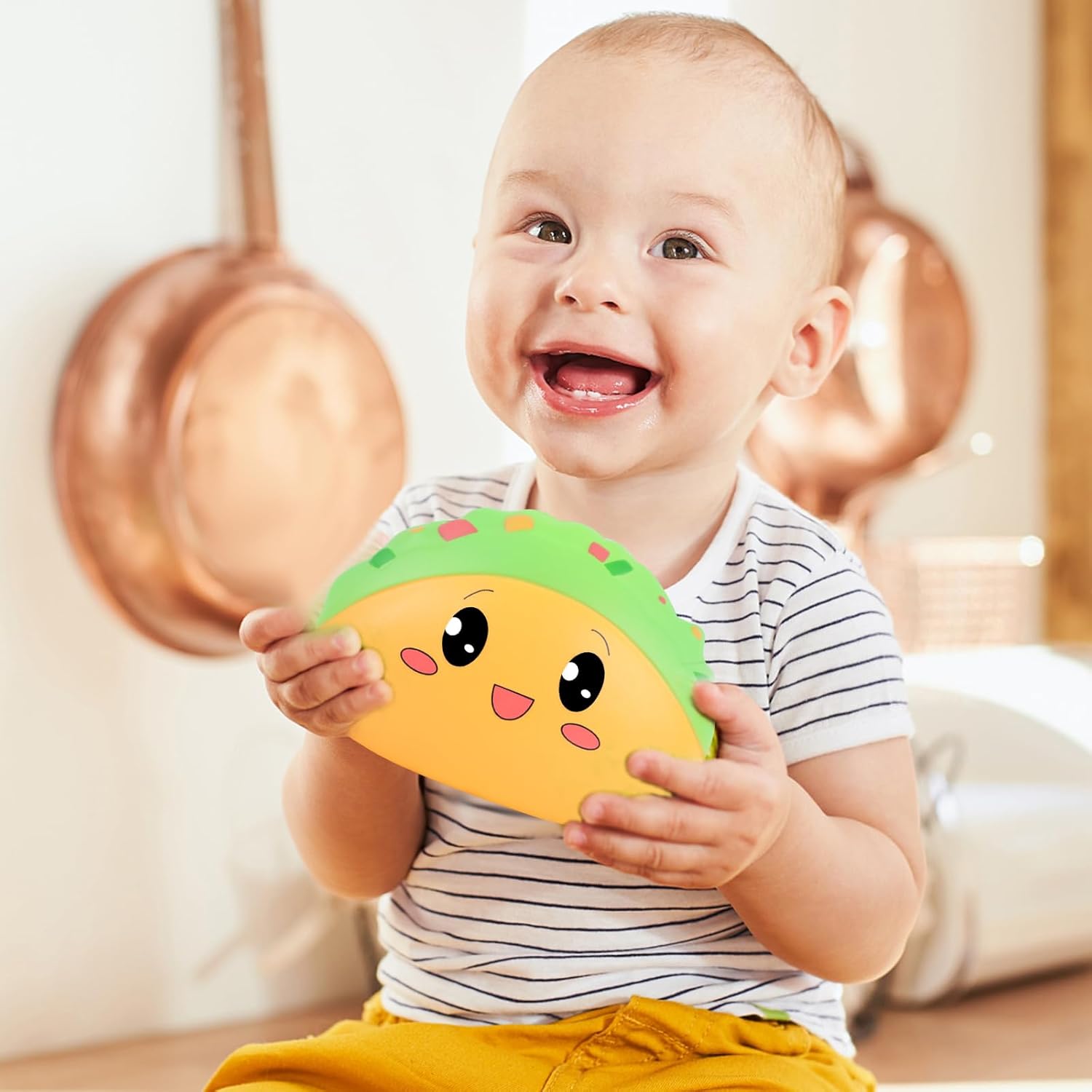 Anboor Squishies Taco Slow Rising Squishys Toy for Kids Soft Mexico Tacos Scented Stress Relief Realistic Food Cute Squeeze Squish Toy