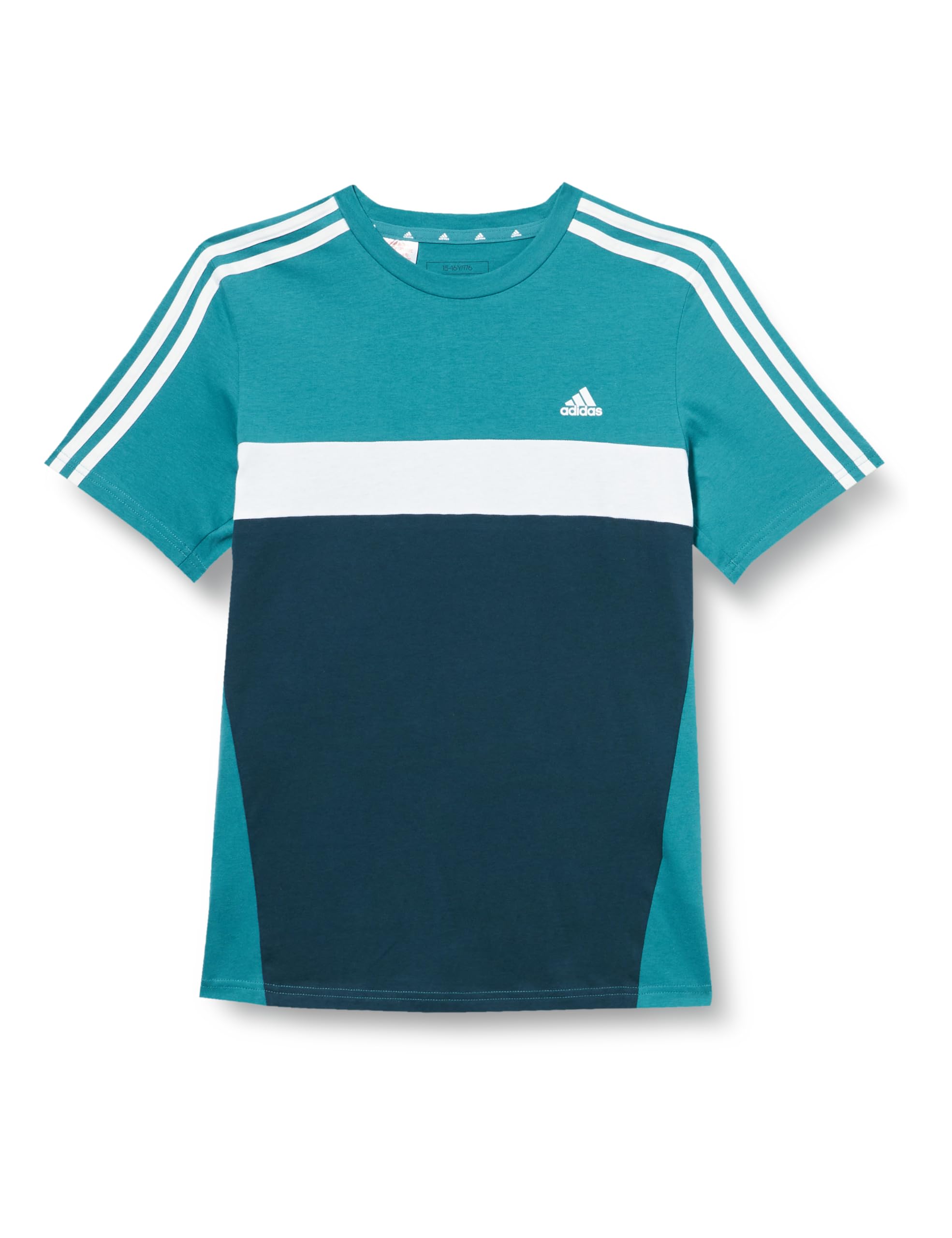 adidas Tiberio 3-Stripes Colorblock Cotton T-Shirt Kids Camiseta Unisex niños