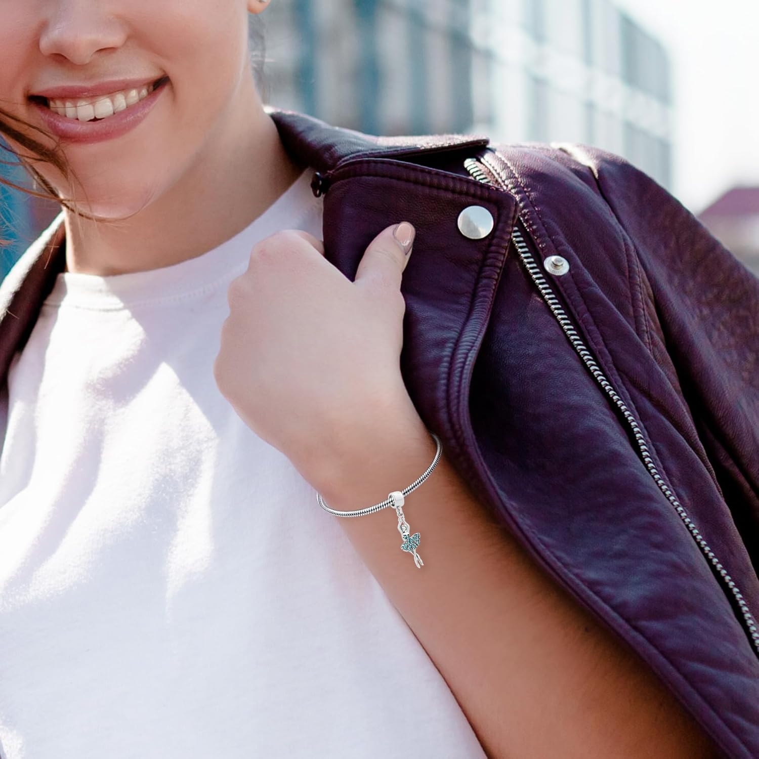 Birthstones Ballet Dancer Dangle Charm fits Pandora Charms Bracelets Gift for Daughter Granddaughter Women Sister Birthday - Image 2