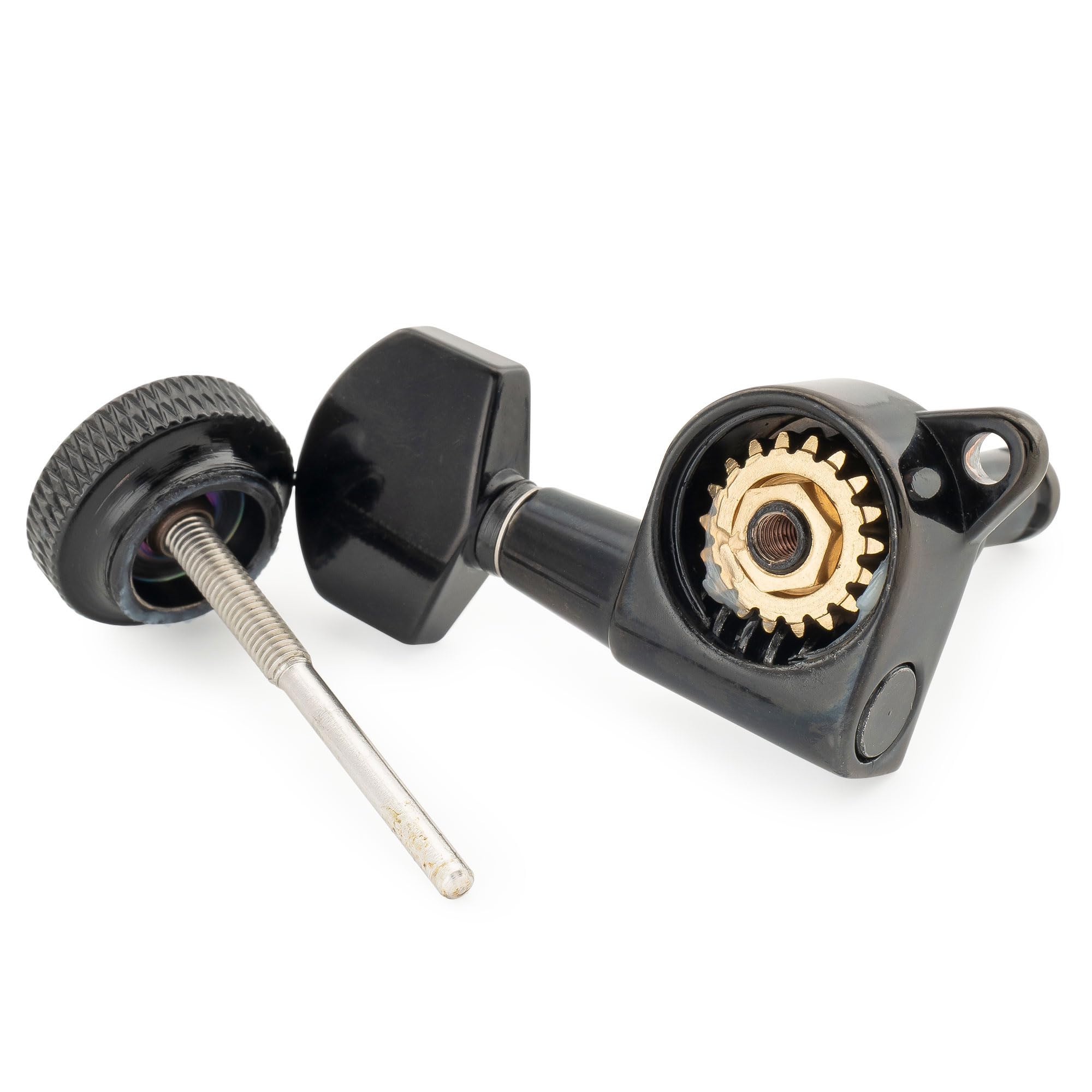 Musiclily Pro R18K-04 6 in Linea 18:1 Set Meccaniche Autobloccanti Nero