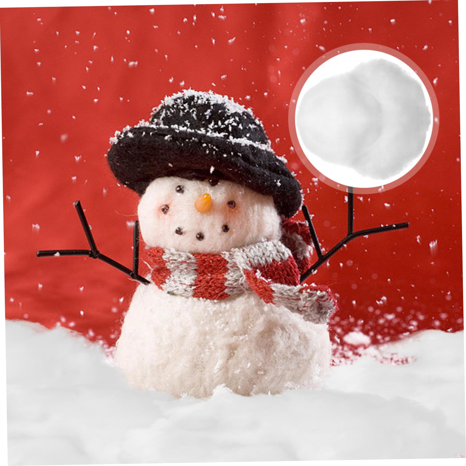 GANAZONO 4stücke Künstlicher Schneebedeckung Für Weihnachten Flauschige Weiße Kunstschnee-Dekoration Für Winterliche Partys Teiliges Aus Baumwolle Zur Gestaltung Festlicher