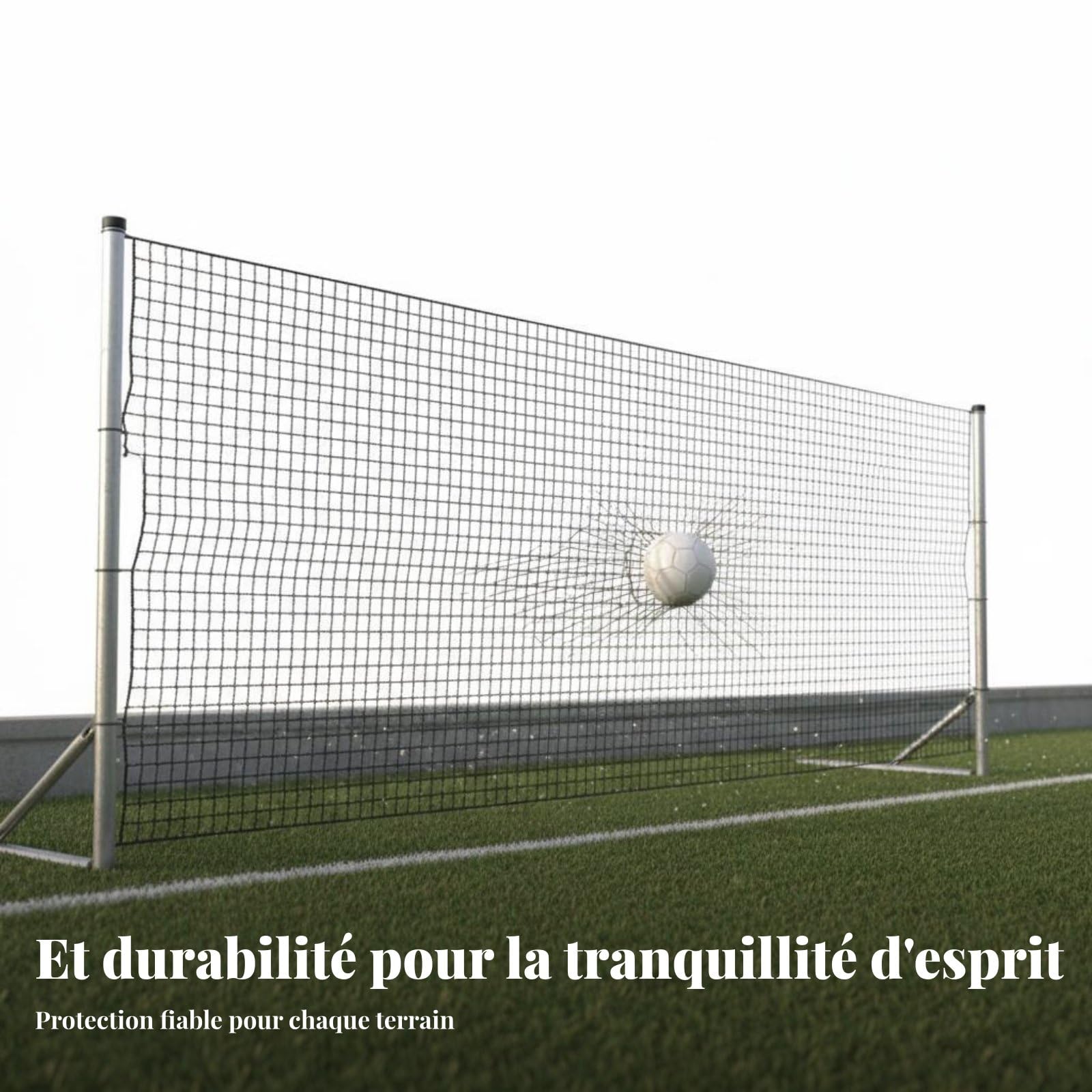 Red de Parada de Fútbol Red de Portería Malla de Contención Red de Barrera Amplia Que Detiene Desviados y Protege la Propiedad Adecuada para Práctica en Patios Parques Canchas, L