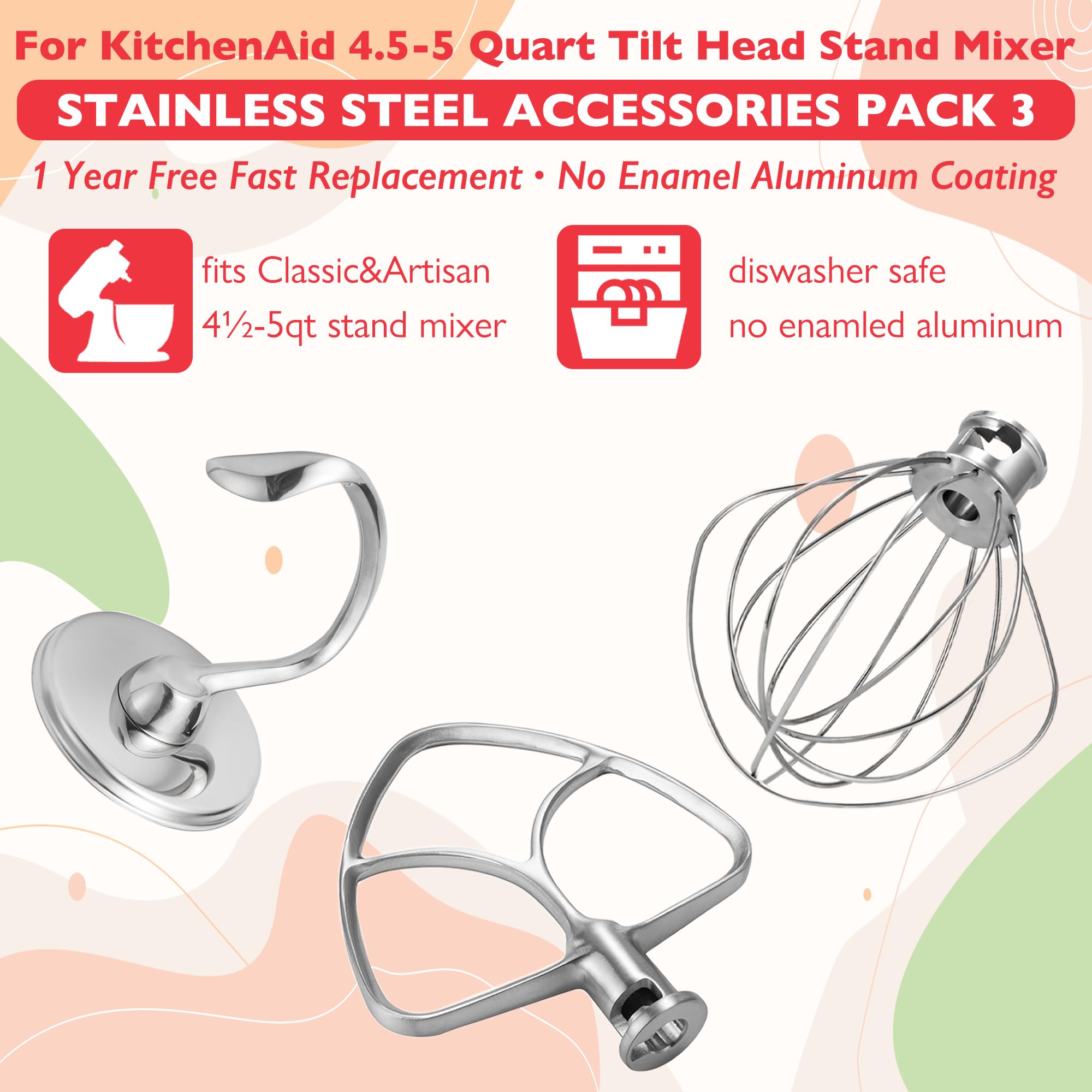 Générique Inserts de Bol en Silicone 3 En 1 Pour Batteur Sur Socle