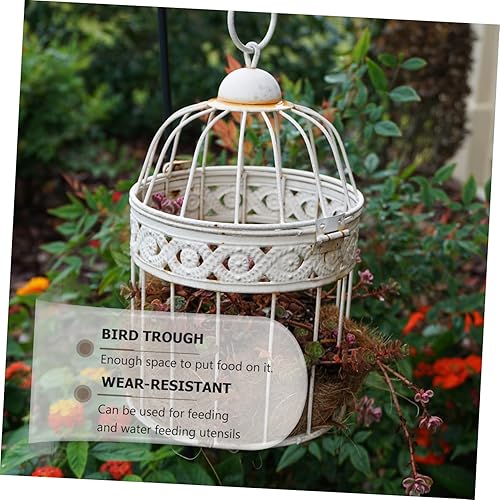 Miniatura 7 de POPETPOP Contenedor de comida semicírculo, 4 unidades, para pájaros, jaulas para pajaros, periquitos, jaula para pájaros, alimentador automático,