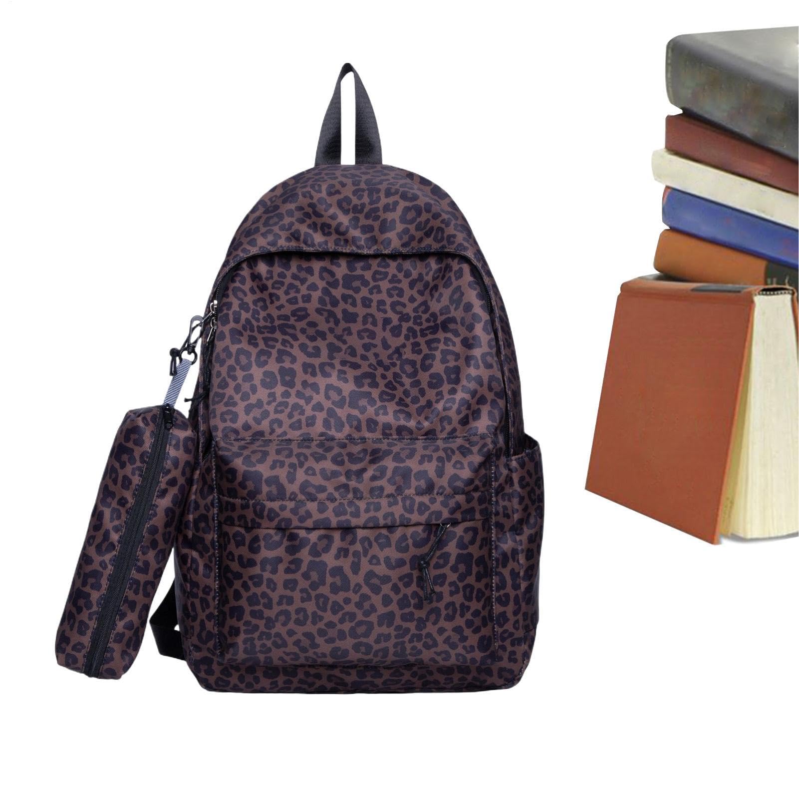 Generisch Gepardenmuster Rucksack Mit Angebracher Geldbörse, Reißverschluss | Gepardenmuster Schulrucksack Für Uni, Pendeln, Fitness, Musikfest, Wandern, Damen, Herren Und Jugendliche