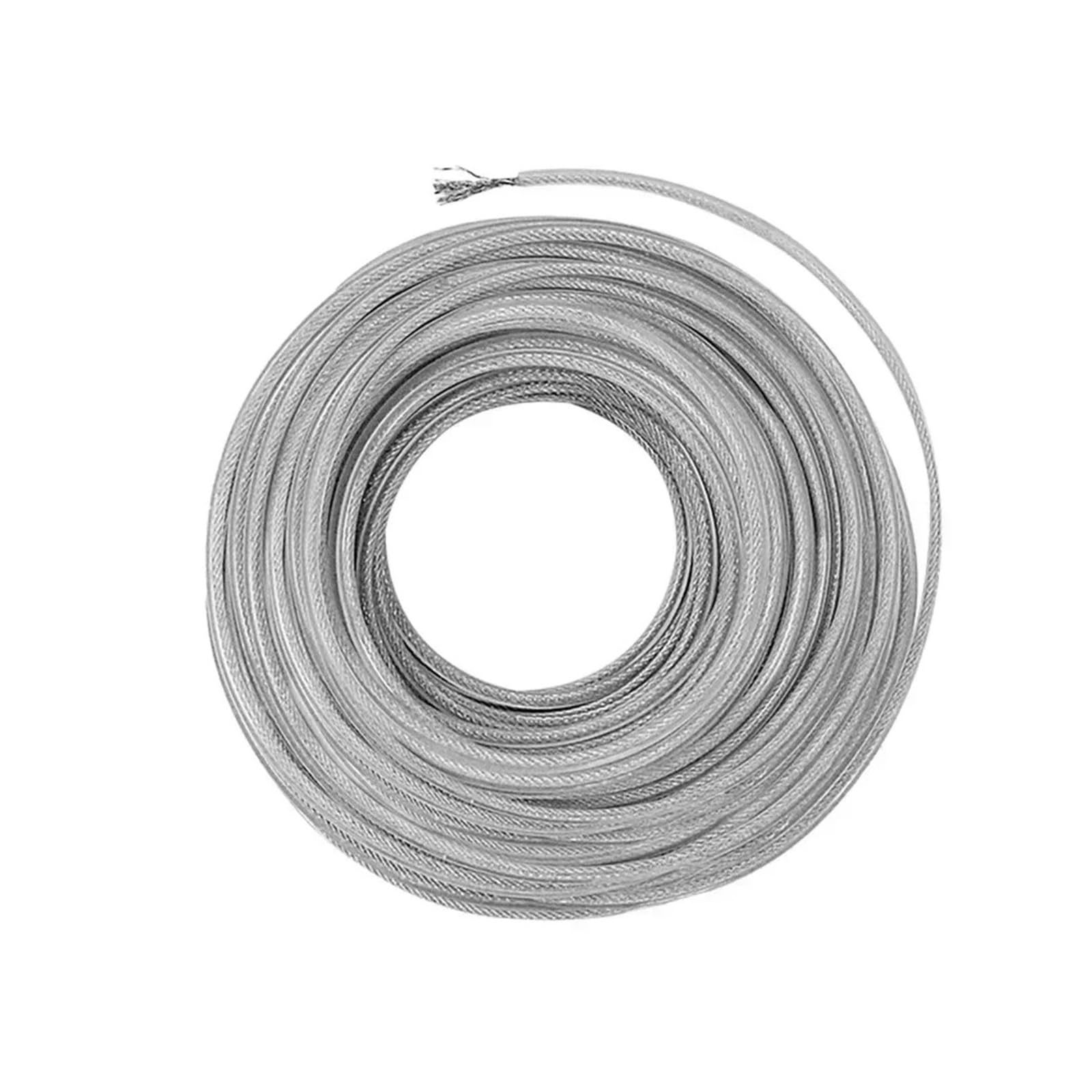 1.6/2/2.4/2.7/3/4mm Falciatura Nylon Tagliaerba Corda Decespugliatore Linea Decespugliatore(Steel Wire,15M,2.4mm)