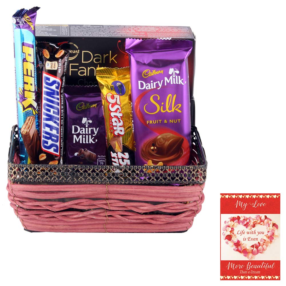 SFU E Com Chocolate Collection for Gift | Valentine Chocolate with Love Greeting Card | Valentine Chocolate Hamper | 749