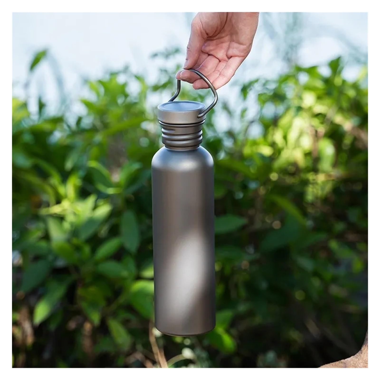 Bouteille d'eau en titane de 600 ml et 750 ml - Fournitures de camping - Tourisme - Sports - Cyclisme - Randonnée - Camping - Bouteille d'eau (600 ml)