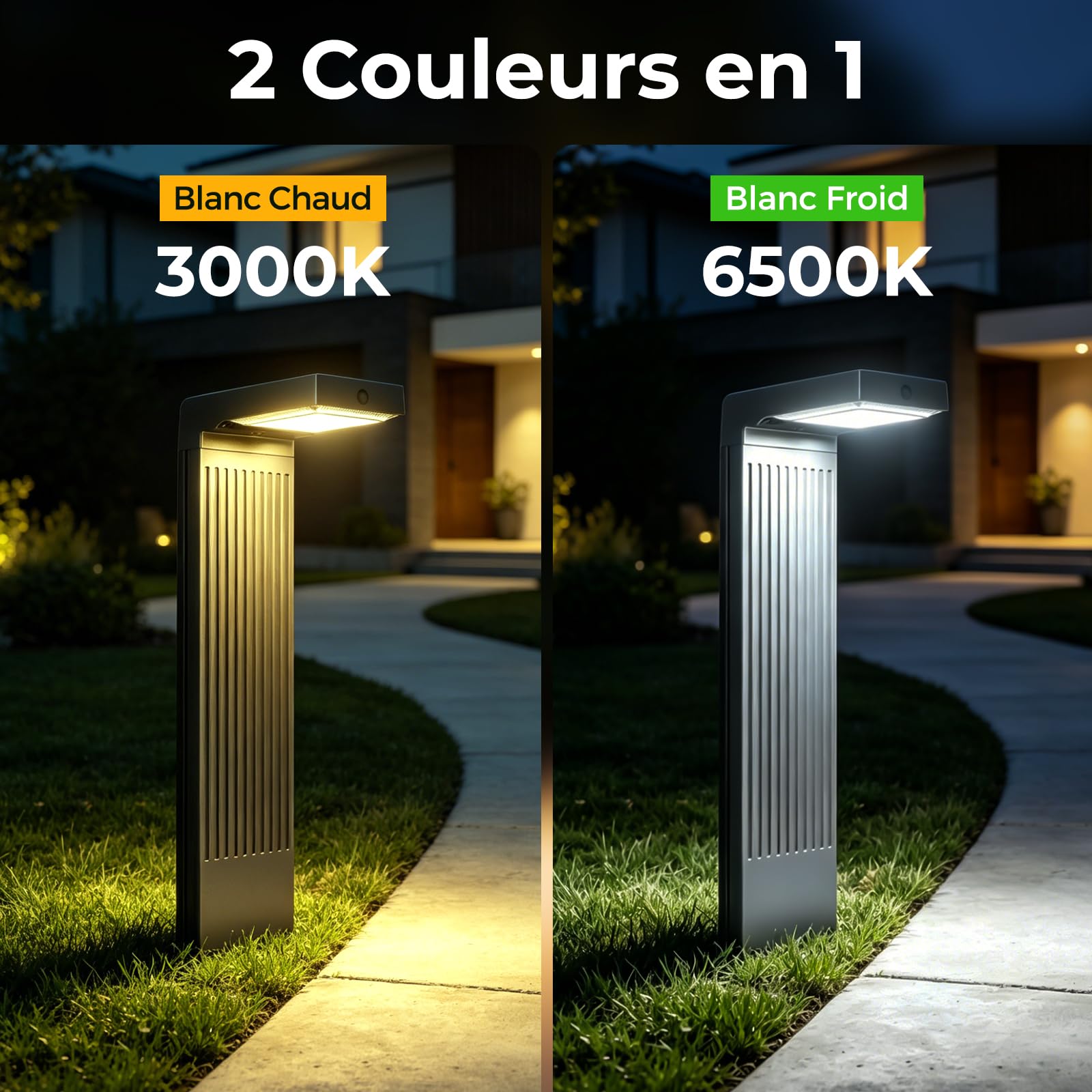 Lot de 4 Lampes Solaires Extérieur avec Détecteur de Mouvement