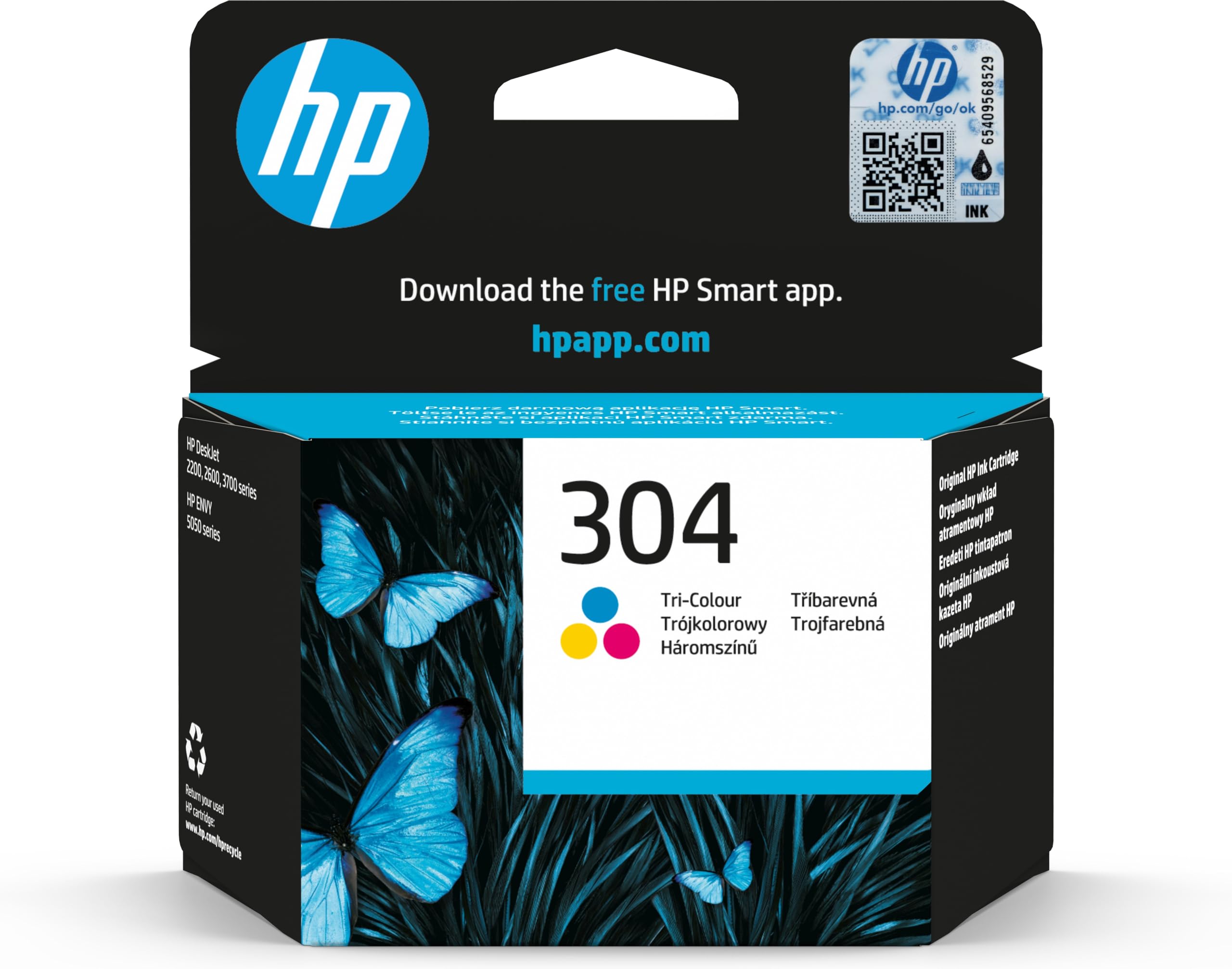 HP 304 (N9K05AE) Original Druckerpatrone Farbe für HP DeskJet 26xx, 37xx, HP ENVY 50xx