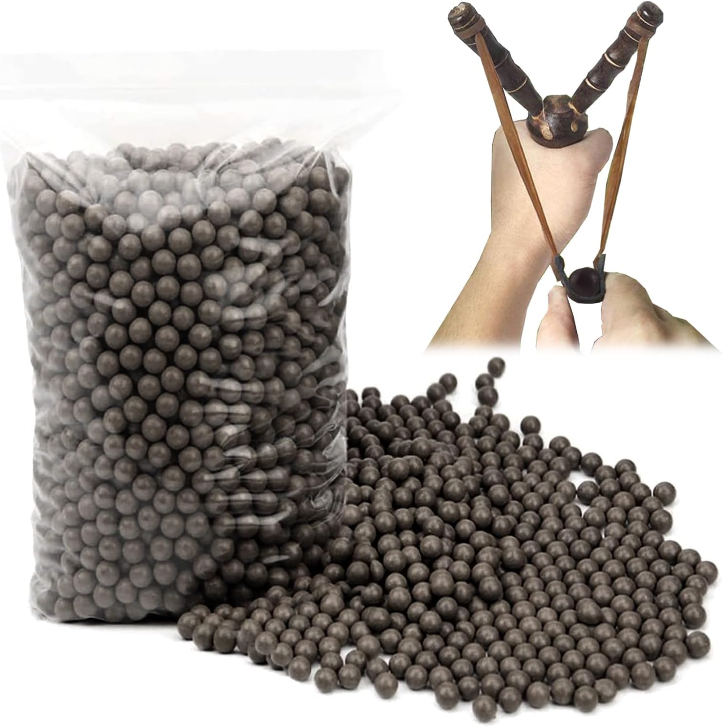 Slingshot Ammo 8mm Catapult Ammo Hard Clay Ball Biodegradable Mud Pellets Catapult Sling Shot for Shooting Target Practice, Hunting