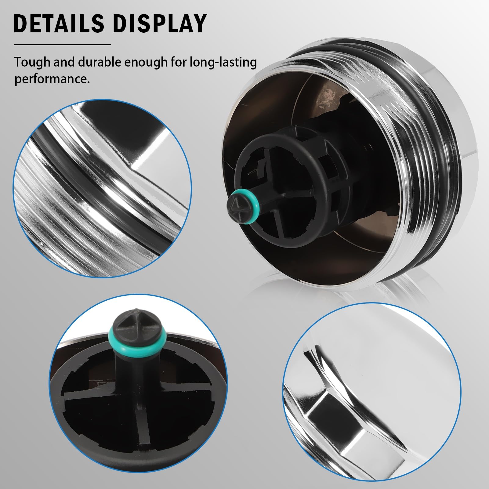 Tapa De Filtro De Aceite De Aluminio Compatible Con N52 N20 N54 N55 125i 320i 325i 328i 330i X5 X3 525i 528i 530i 740i 11427525334 Filtro de aceite motor