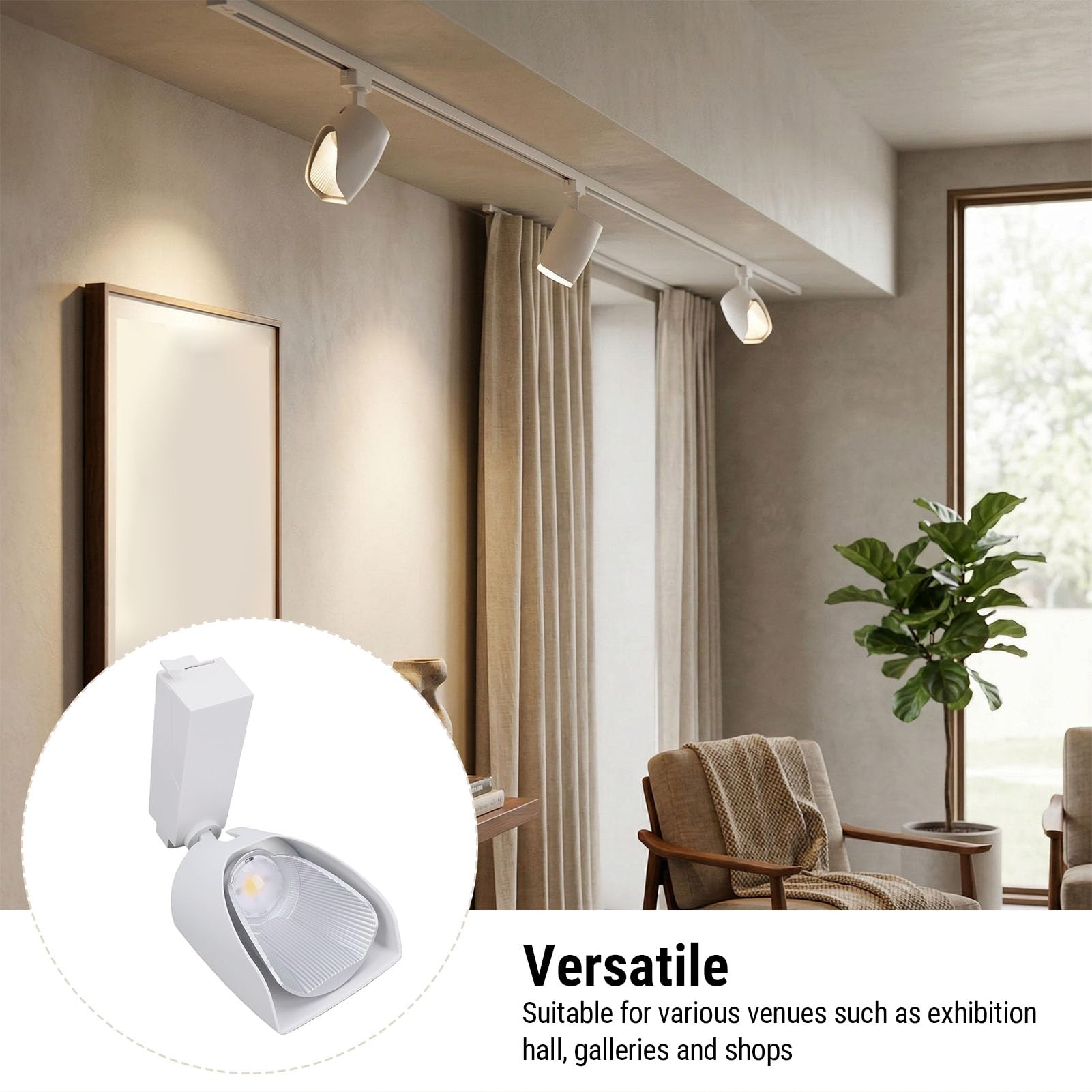 Luocute Faretto LED da Binario, Illuminazione per Galleria D'Arte 10W for