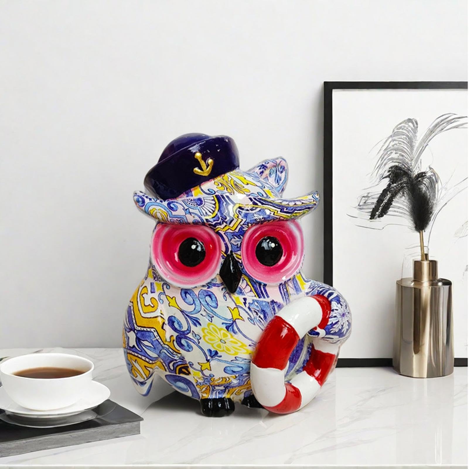Amazon.co.jp: Hozilen フクロウの像、フクロウの置物 - フクロウの
