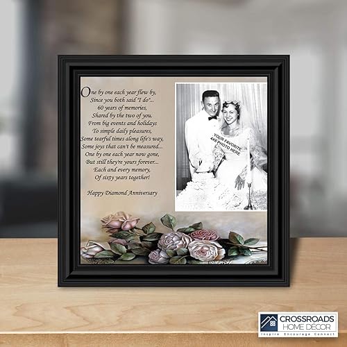 Miniatura 4 de 6782B - Regalos de aniversario 60 de diamante, regalos de aniversario para abuelos, tarjeta de 60 aniversario para padres, marco de fotos para