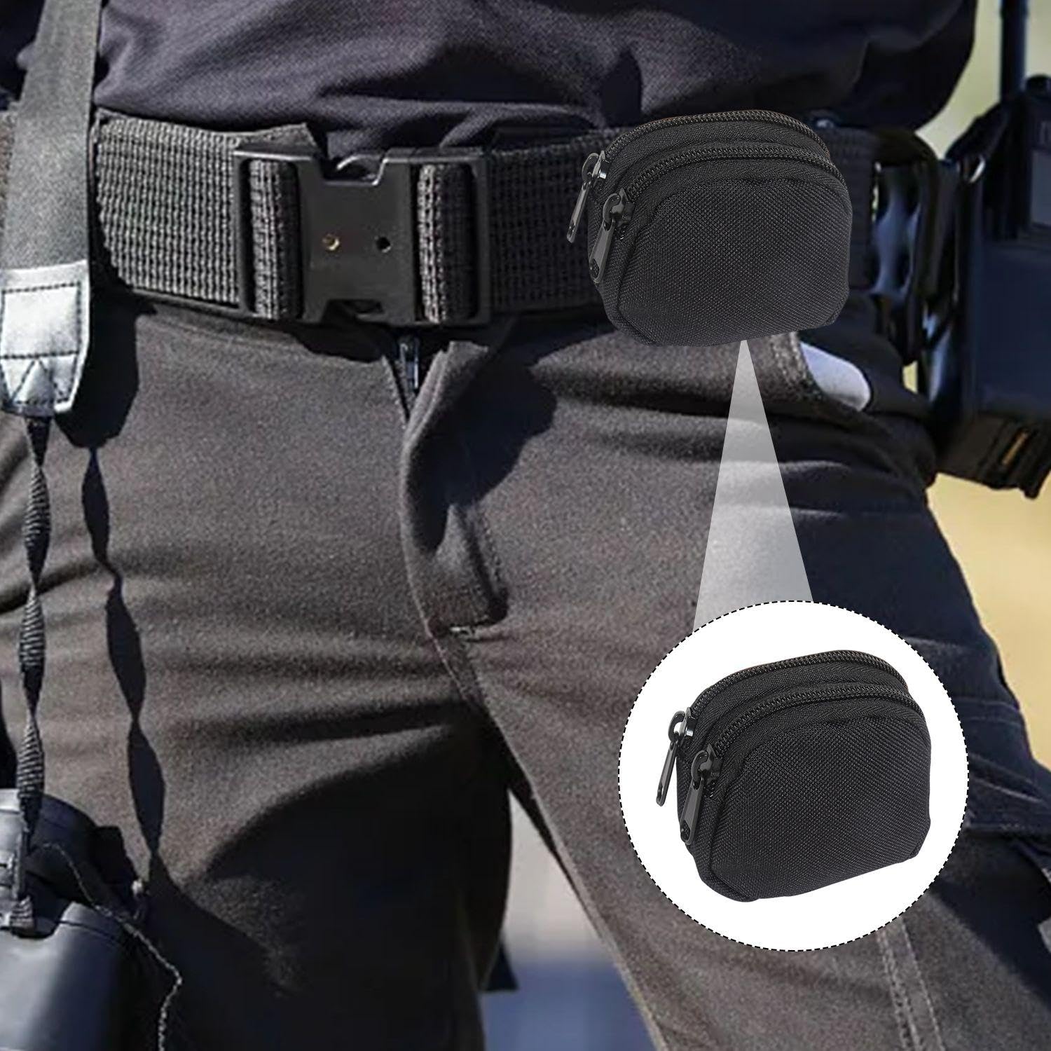 2 Mini Borse Da Cintura, 2 Moschettoni, Borsa Tattica, Organizer, Attrezzatura Tattica ed Escursionismo, Mini Portachiavi a Portafoglio