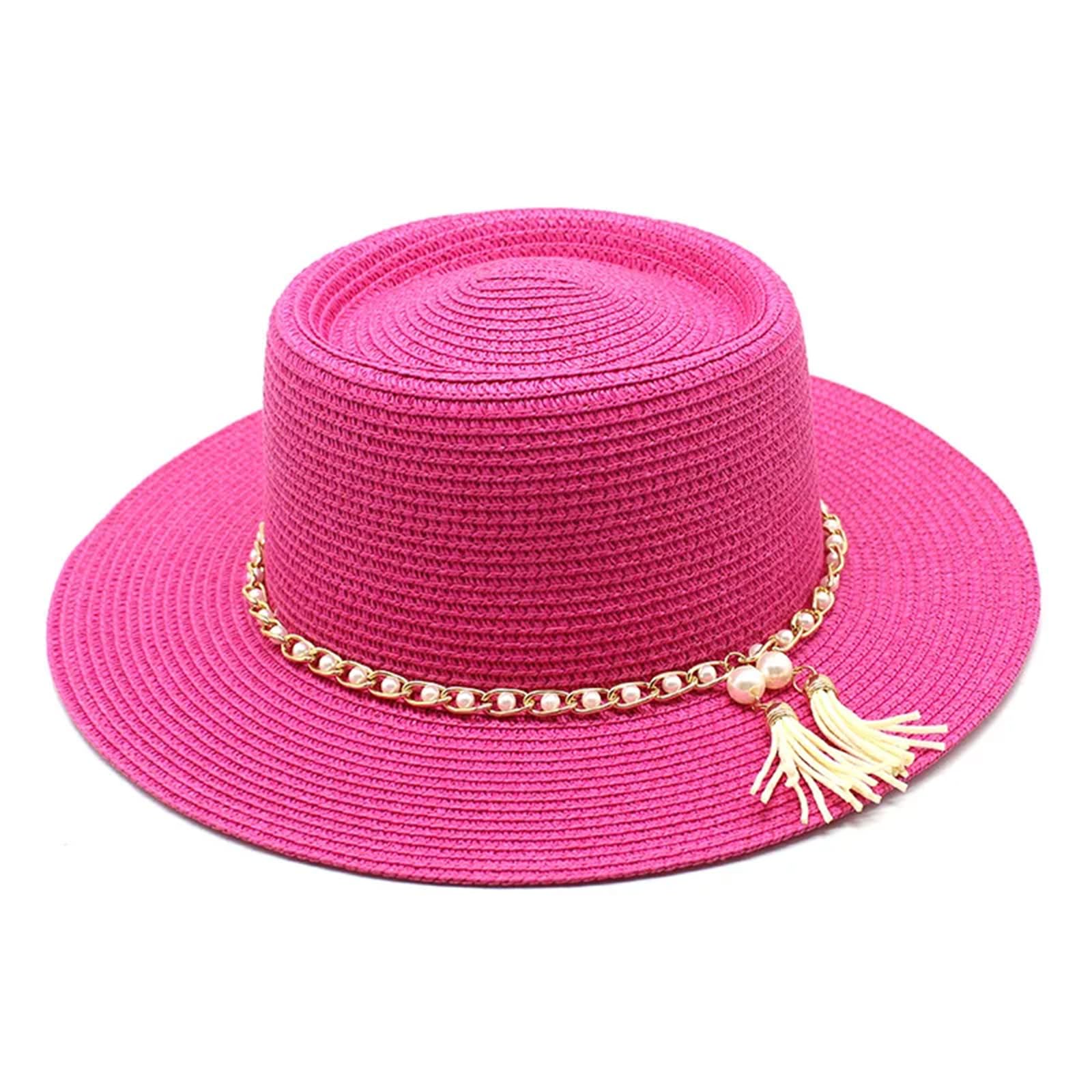 Cappelli estivi da donna in paglia per le vacanze, Sombreros, spiaggia, Panama, Jazz