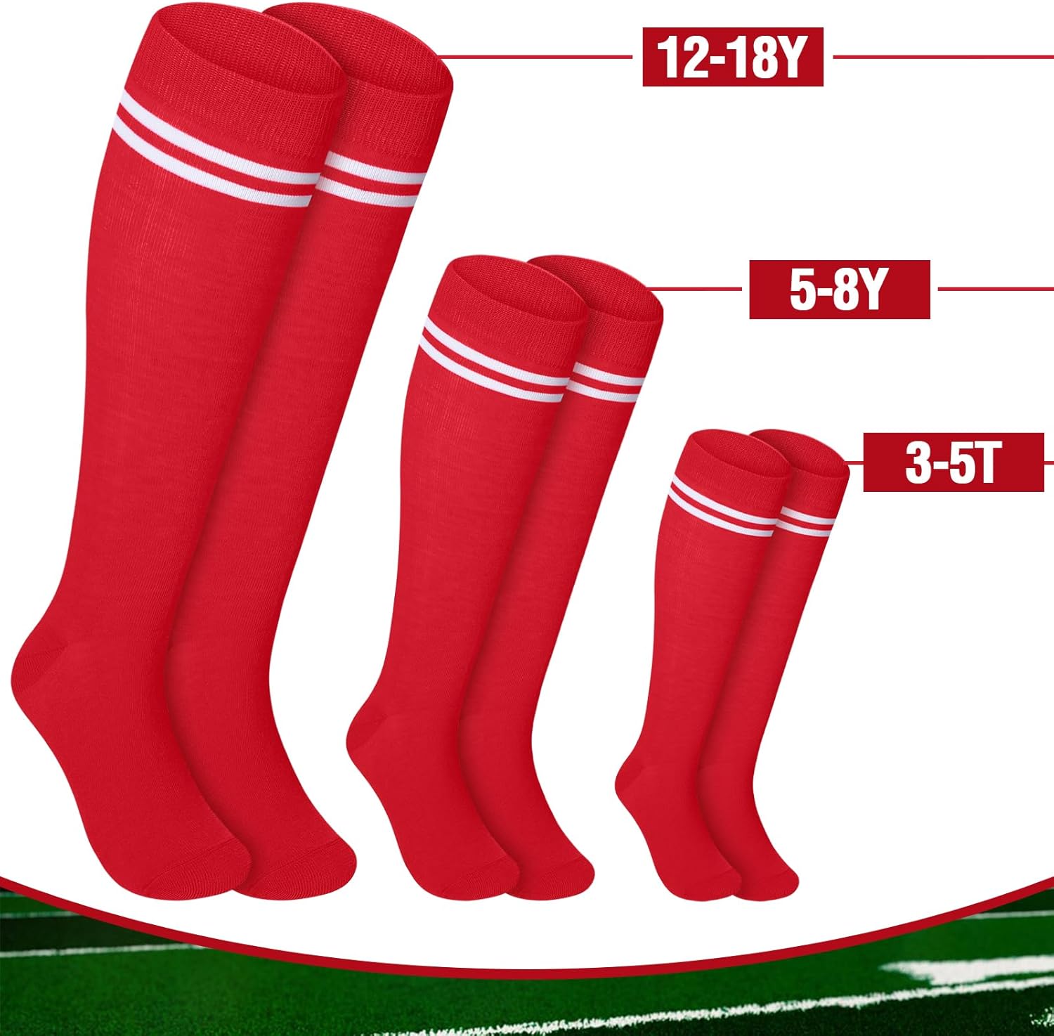 Ramede Youth Baseball Softball Socks and Adjustable Belt Combo Set for Boys Girls Kids - Image 3