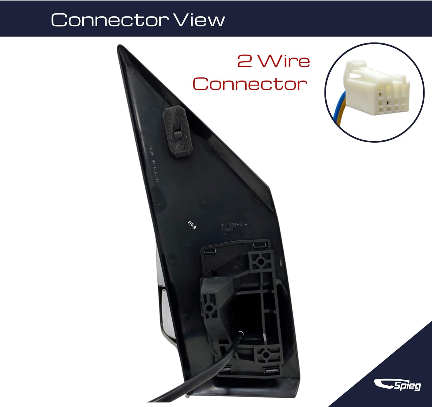 Spieg Driver Side Mirror for 2019-2024 Freightliner Mercedes Sprinter | Left Side View Mirror Assembly Manual Adj Non-Heated Manual Folding Turn Signal Light | Textured Black 2 Pins