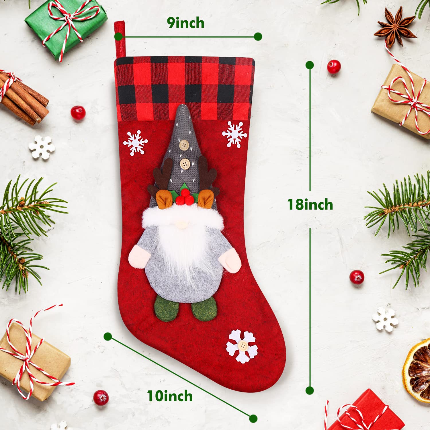 Weihnachtsstrumpf für Kamin 3 Sets