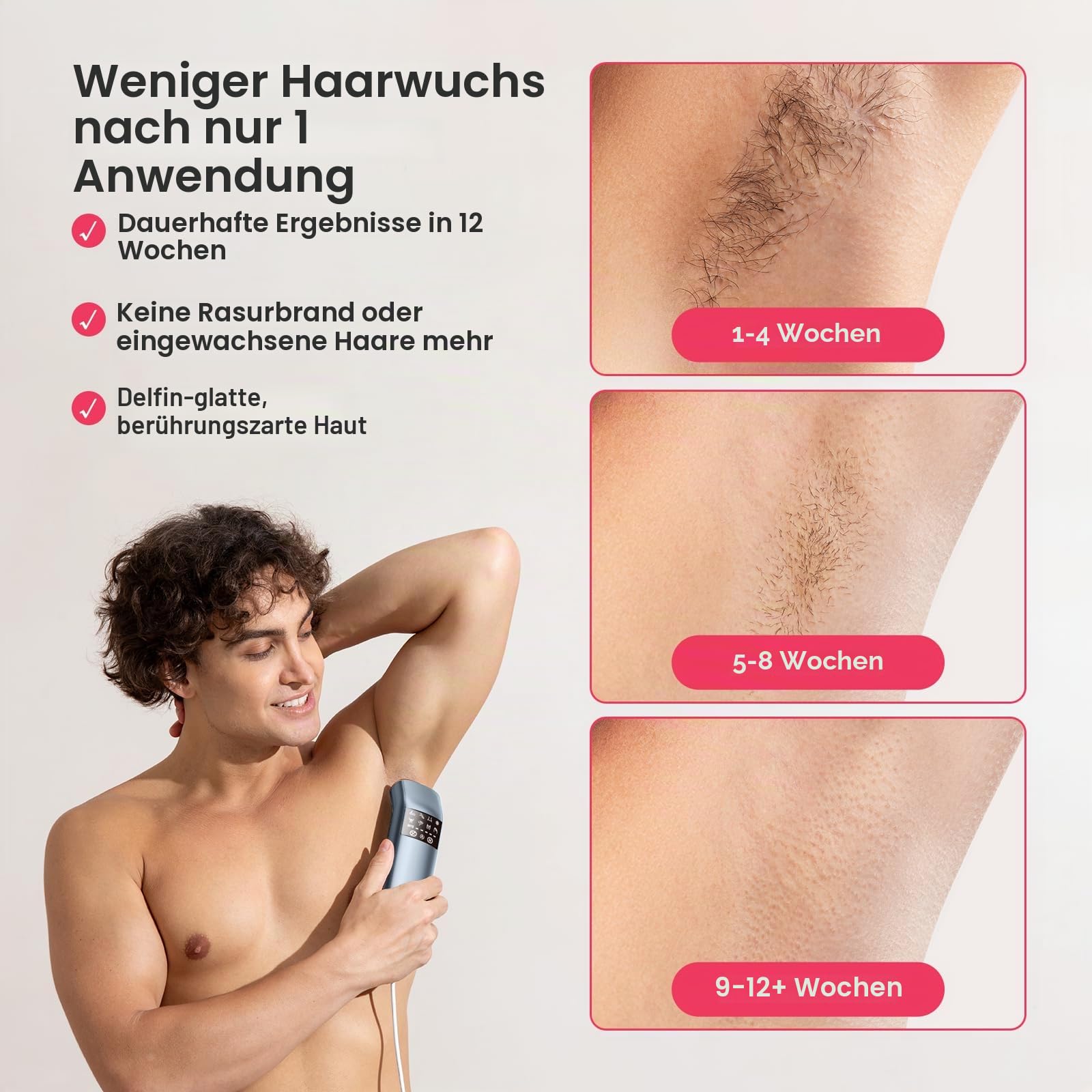 TRIPLE-Pulse IPL Laser Haarentfernung, Komfort 2.8 °C Saphir Eiskühlung Haarentfernungsgerät für Frauen und Männer, Effektive, Permanente, Alternative zur Salon-Haarentfernung zu Hause (Marineblau)