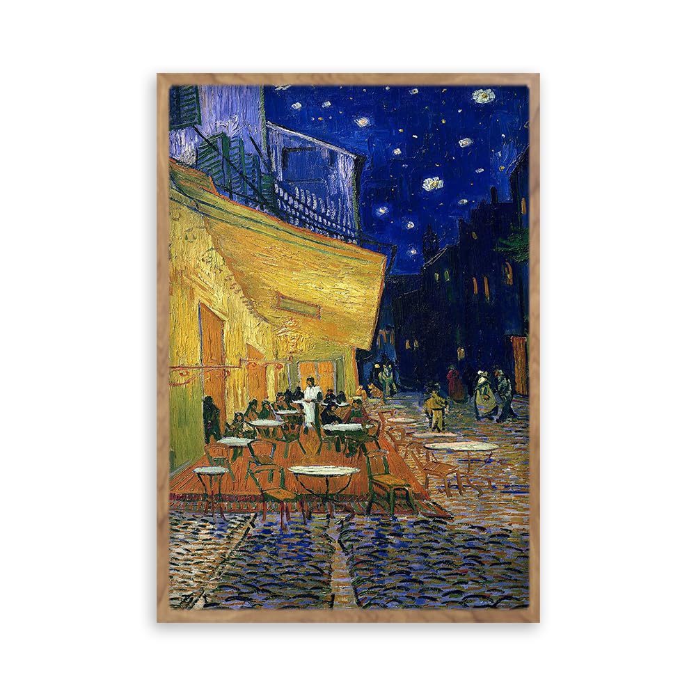 ゴッホ風 夜のカフェテラス 額縁付き 油彩アート 絵画 インテリア ゴッホ風 夜のカフェテラス 額縁付き 油彩アート 絵画