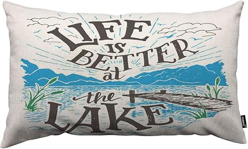 Miniatura 11 de HOSNYE Funda de Almohada con Formas de Gota Estilo Moderno de Mediados de Siglo Formas de Gota en Tonos Tela de Lino para Sofá Cama Sofá Automóvil