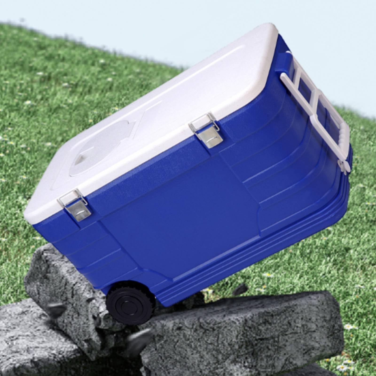 Harilla Frigo Portatile Isotermico da Esterno 52l Ghiacciaia Rigida Contenitore Termico Borsa Termica con Scarico E Presa Rapida Scocca Hdpe Pu con