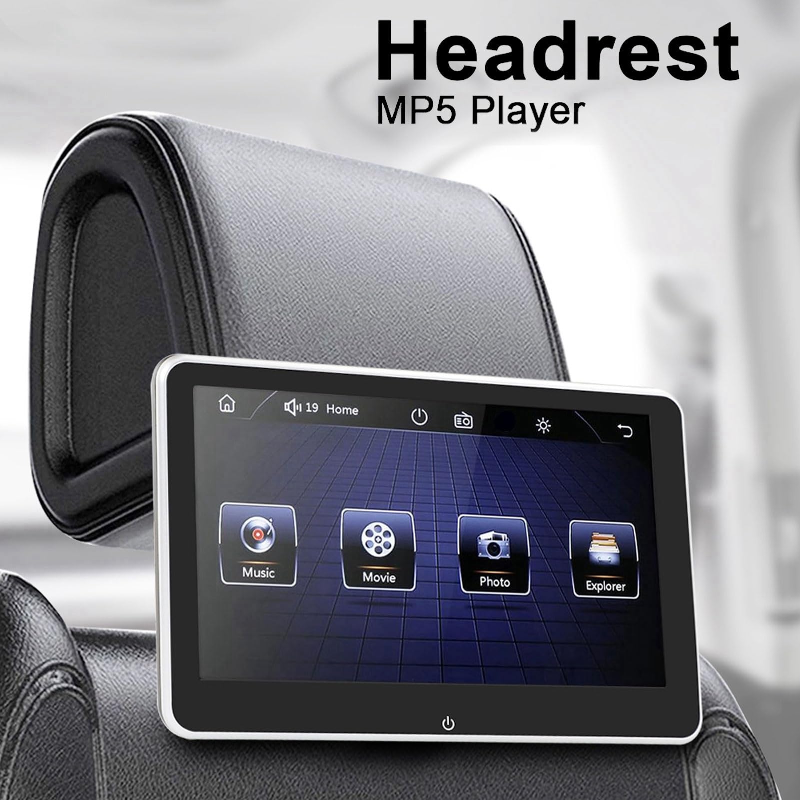 8in IPS Pantalla Táctil Coche Reposacabezas Monitores MP5 Reproductor Asiento Trasero Entretenimiento Sistema DC 12V