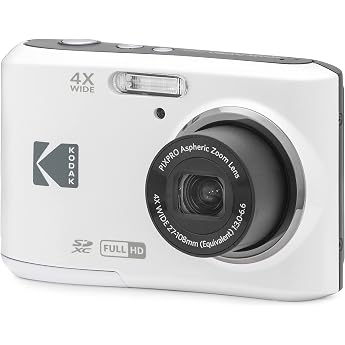 Kodak Pixpro FZ45-16.44 Megapixel Digital Compact Camera, 4X Optical Zoom, 2.7 Inch LCD, 720p HD Video, AA Battery - White | 
