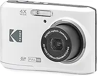 KODAK Câmera digital PIXPRO Zoom FZ45-WH de 16 MP com zoom óptico de 4X, ângulo amplo de 27 mm e tela LCD de 2,7 polegadas (branca)